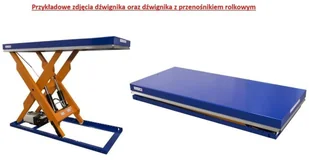 030 Dźwignik nożycowy hydraulicznyz przenośnikiem rolkowym udźwig 2000 kg wymiary platformy 2000x900mm wysokość podnoszenia min/max 230-1300mm moc 1,5kW) 03076484 76484-uniw - Stoły warsztatowe - miniaturka - grafika 2