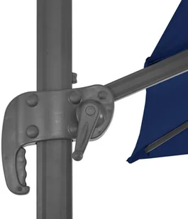 vidaXL Parasol wiszący z aluminiowym słupkiem 3x3 m błękit lazur 47002 - Parasole ogrodowe - miniaturka - grafika 8