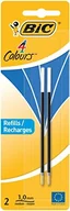 Wkłady do długopisów - BIC 4 Colours wkład do długopisu, niebieski 2 szt. 931778 - miniaturka - grafika 1