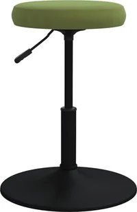 vidaXL Stołek do masażu obity aksamitem jasnozielony 3085656 - Krzesła i taborety kosmetyczne - miniaturka - grafika 2