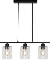 Lampy sufitowe - Rabalux Industrialna LAMPA wisząca MIROSLAW 5078 szklana OPRAWA tuby ZWIS na listwie czarny przezroczysty 5078 - miniaturka - grafika 1