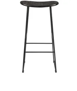 White Label Living Stołek barowy TANGLE czarny 1500075 - Taborety i hokery - miniaturka - grafika 2