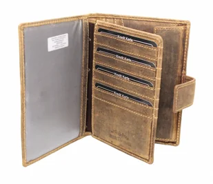 Jennifer Jones CA$H Portfel Męski Skórzany Miękka Skóra Licowa Bardzo Duży Pionowy Z Zapięciem Etui Na Dokumenty 5494 - Portfele - miniaturka - grafika 5