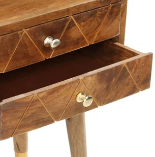 vidaXL Szafka nocna, 43x30x58 cm, lite drewno mango - Szafki nocne - miniaturka - grafika 13