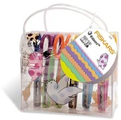 Nożyczki - Fiskars 0020335001183 nożyczki dziecięce z ząbkowanymi krawędziami, zestaw 6 sztuk, różne kolory FI0443 - miniaturka - grafika 1