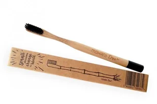 Mohani Mohani Bambusowa szczoteczka do zębów czarna włosie średnie - Szczoteczki do zębów - miniaturka - grafika 5