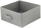 Pudła i pojemniki do przechowywania - Pudełko tekstylne Spaceo Kub 31 x 31 x 15 cm ciemnoszare - miniaturka - grafika 1