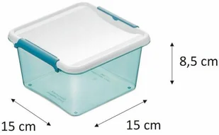 ORPLAST SP. Z O.O. SP. K. Pojemnik Do Żywności Arctic Line Set 3x1,15l Kwadratowy 3812 AUR000343 - Pojemniki kuchenne - miniaturka - grafika 3