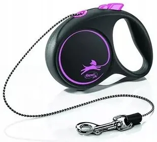 Flexi Smycz Black Design Xs linka 3m/ 8kg różowy - Smycze dla psów - miniaturka - grafika 3
