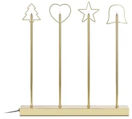 Oświetlenie świąteczne - Markslojd 705254 - Świąteczny świecznik GINGER 4xE5/0,8W/230/12V mosiądz - miniaturka - grafika 1