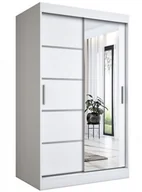 Szafy - Biała szafa przesuwna z lustrem P9-F67 - miniaturka - grafika 1