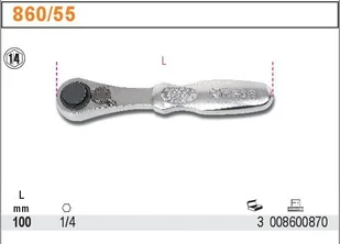 Beta POKRĘTŁO Z DWUK.MECHANIZMEM ZAPADKOWYM 860/55 - Klucze i nasadki - miniaturka - grafika 2