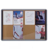 Gabloty - Nobo Gablota wewnętrzna z przesuwanymi drzwiami 12xA4 korkowa 1902574 - miniaturka - grafika 1