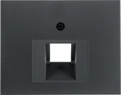 Gniazdka elektryczne - Berker K1 antracyt płytka do gniazda telefonicznego B_14077006 - miniaturka - grafika 1