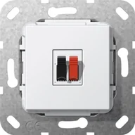Wyłączniki światła i elektryczne - Gira 569203 głośnik, podłączenie pojedyncze, czysta biel 569203 - miniaturka - grafika 1