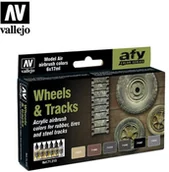Kolejki i akcesoria - Vallejo Model Air Zestaw 6 farb - Wheels & Tracks Vallejo 71213 - miniaturka - grafika 1