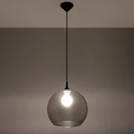 Lampy sufitowe - Sollu Lampa wisząca Colour szklany klosz szary grafitowy - miniaturka - grafika 1