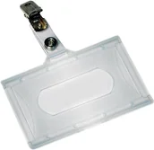 Artykuły biurowe - Hasta Identyfikator PCV z klipsem (50 sztuk) - miniaturka - grafika 1