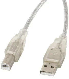 LANBERG LANBERG Kabel USB 2.0 AM-BM 5M Ferryt przezroczysty (CA-USBA-12CC-0050-TR) - Kable USB - miniaturka - grafika 3