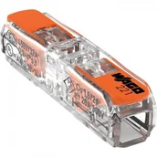 Inne akcesoria elektryczne - Wago Szybkozłączka przelotowa uniwersalna 2 x 0,2-4 mm2 z dźwigniami zwalniającymi 221-2411 221-2411 - miniaturka - grafika 1