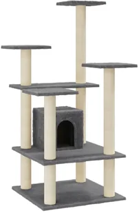 vidaXL Lumarko Drapak dla kota z sizalowymi słupkami, ciemnoszary, 110 cm 171481 - Drapaki dla kotów - miniaturka - grafika 2