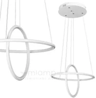 Lampy sufitowe - Rabalux LAMPA wisząca DONATELLA 2544 futurystyczna OPRAWA zwis LED 37W pierścienie rings białe 2544 - miniaturka - grafika 1
