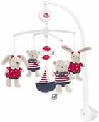 Karuzele dla niemowląt - Fehn 078190 Muzyka Mobile Ocean Club zegar z pozytywką z misiami w stylu marynarskim do zabawy, do mocowania na łóżku dla dzieci w wieku 0-5 miesięcy wysokość: 65 cm, 40 cm - miniaturka - grafika 1