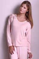 Piżamy damskie - Luisa Moretti Damska bambusowa piżama PAOLA M Różowy LM_2025 - miniaturka - grafika 1