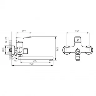 Ferro Bateria TIGA umywalkowa z przeł. natrysku, chrom BTG3A BTG3A - Baterie umywalkowe - miniaturka - grafika 2