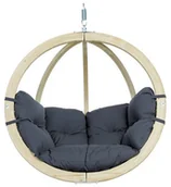 Hamaki - Amazonas Fotel hamakowy Globo Chair Weatherproof, szaro-czarny - miniaturka - grafika 1
