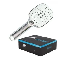 Akcesoria do armatury i ceramiki - SOTBE SOTBE LARK WHITE SQUARE Zestaw prysznicowy słuchawka kwadratowa + wąż LARK-WQ-SOHE-2483007_LARK-SOHO-2483738 - miniaturka - grafika 1