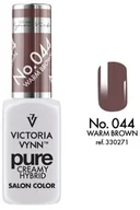 Lakiery hybrydowe - VICTORIA VYNN VICTORIA VYNN Kremowy Lakier Hybrydowy PURE kolor: 044 WARM BROWN - 8 ml VIC000041 - miniaturka - grafika 1