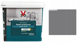 V33 Farba renowacyjna Płytki Ceramiczne 0 75 l szary marengo - Farby do metalu - miniaturka - grafika 2