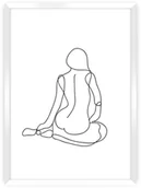Plakaty - Dekoria Dekoria Plakat Figure Line I 70 x 100 cm Ramka Biała 223F-000-36 - miniaturka - grafika 1