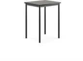 Meble do szkół i przedszkoli - AJ Produkty Stół SONITUS, 700x600x900 mm, ciemno szare linoleum, antracyt - miniaturka - grafika 1