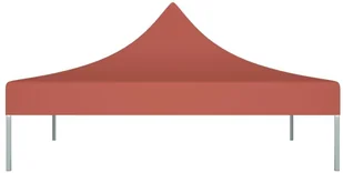VidaXL Dach namiotu imprezowego, 3 x 3 m, terakota, 270 g/m 315324 VidaXL - Pawilony ogrodowe - miniaturka - grafika 3