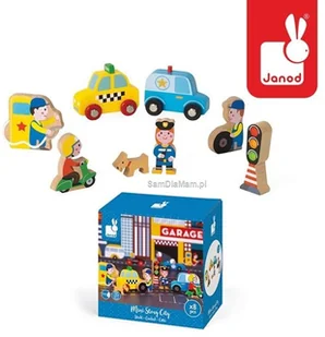 Janod MIASTO drewniane figurki 8 el. Story J08512 - Figurki dla dzieci - miniaturka - grafika 3