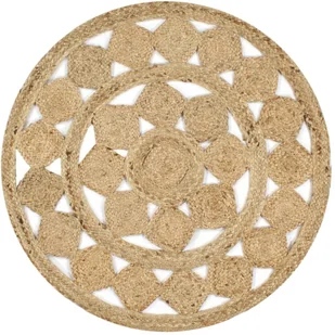 vidaXL Dywan ręcznie wypleciony z juty, 150 cm 133712 - Dywaniki łazienkowe - miniaturka - grafika 2