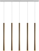 Lampy sufitowe - Amplex LAMPA wisząca AKADI 0144 prostokątna OPRAWA na listwie metalowe tuby ZWIS kaskada biała złota 0144 - miniaturka - grafika 1