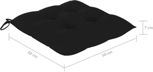 vidaXL Krzesła ogrodowe z poduszkami, 6 szt., lite drewno akacjowe! 3078369 - Fotele i krzesła ogrodowe - miniaturka - grafika 7