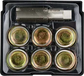 Narzędzia warsztatowe - Yato ZESTAW NAPRAWCZY KORKÓW MISKI OLEJOWEJ M22 X 1,5 ZAWIERA 6 KORKÓW Z ALUMINIOWYMI PODKŁADKAMI ORAZ DEDYKOWANY GWINTOWNIK - miniaturka - grafika 1