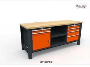 Malow Stół narzędziowy ST 20/09 "TRÓJKA" do warsztatu metalowy klucz ST20/09 - Stoły warsztatowe Malow Stół narzędziowy ST 20/09 "TRÓJKA" do warsztatu metalowy klucz ST20/09 - Stoły warsztatowe - miniaturka - grafika 1