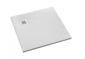 Brodziki prysznicowe - Schedpol Brodzik kwadratowy KALAIT WHITE STONE 100x100x3,5 z systemem STABILSOUND PLUS 3.3102/B/ST-M2 GRATIS SYFON VIEGA 90mm - miniaturka - grafika 1