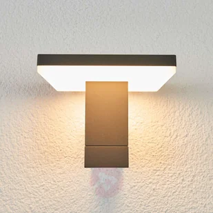 LAMPENWELT.COM Kinkiet zewnętrzny LED Olesia, kanciasty - Lampy ogrodowe - miniaturka - grafika 3