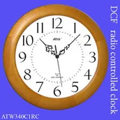 Zegary - Atrix Duży zegar drewniany sterowany radiowo #1 ATW340RC1 - miniaturka - grafika 1