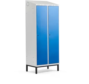 AJ Produkty Szafa ubraniowa ze skośnym daszkiem, na nóżkach - Szafki BHP AJ Produkty Szafa ubraniowa ze skośnym daszkiem, na nóżkach - Szafki BHP - miniaturka - grafika 8