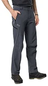 Spodnie sportowe męskie - Jack Wolfskin Męskie spodnie softshellowe Activate Thermic Pants Men szary hebanowy 94 1503601-6230094 - miniaturka - grafika 1