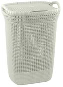 Kosze na bieliznę - Curver Kosz na bieliznę Knit 57 l kremowy - miniaturka - grafika 1