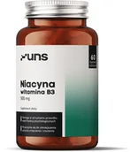 Witaminy i minerały dla sportowców - UNS Niacyna Witamina B3 500mg 60vegcaps - miniaturka - grafika 1