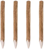 Akcesoria do ogrodzeń - vidaXL Słupki ogrodzeniowe, szpiczaste 4 szt. leszczyna, 90 cm - miniaturka - grafika 1